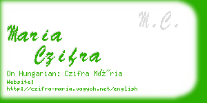 maria czifra business card